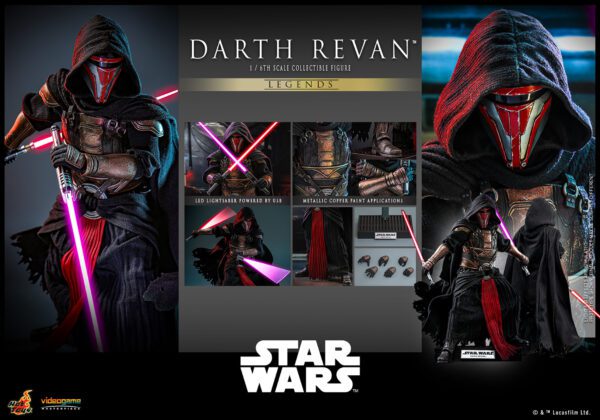 HOT TOYS 12" STAR WARS LEGENDS KOTOR DARTH REVAN SITH LORD 1/6 SCALE FIGURE VGM62 - Image 2