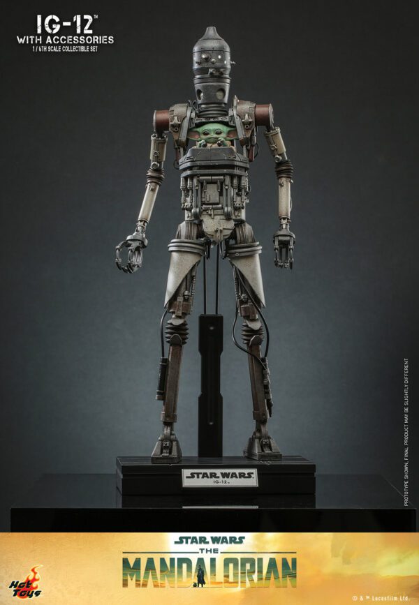 HOT TOYS 12" STAR WARS THE MANDALORIAN IG-12 WITH ACCESSORIES 1/6 SCALE FIGURE TMS105 - Image 3