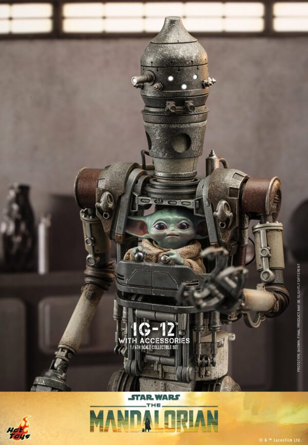 HOT TOYS 12" STAR WARS THE MANDALORIAN IG-12 WITH ACCESSORIES 1/6 SCALE FIGURE TMS105 - Image 10