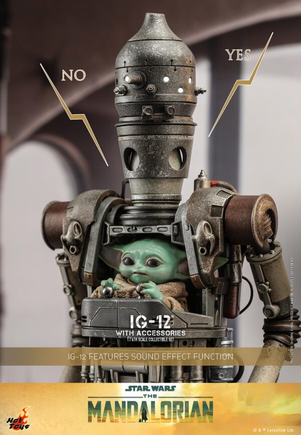 HOT TOYS 12" STAR WARS THE MANDALORIAN IG-12 WITH ACCESSORIES 1/6 SCALE FIGURE TMS105 - Image 11