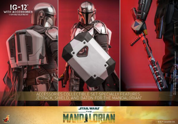 HOT TOYS 12" STAR WARS THE MANDALORIAN IG-12 WITH ACCESSORIES 1/6 SCALE FIGURE TMS105 - Image 23