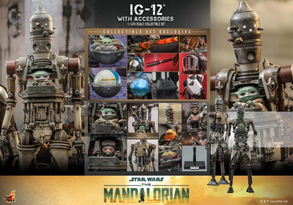 HOT TOYS 12" STAR WARS THE MANDALORIAN IG-12 WITH ACCESSORIES 1/6 SCALE FIGURE TMS105 - Image 2