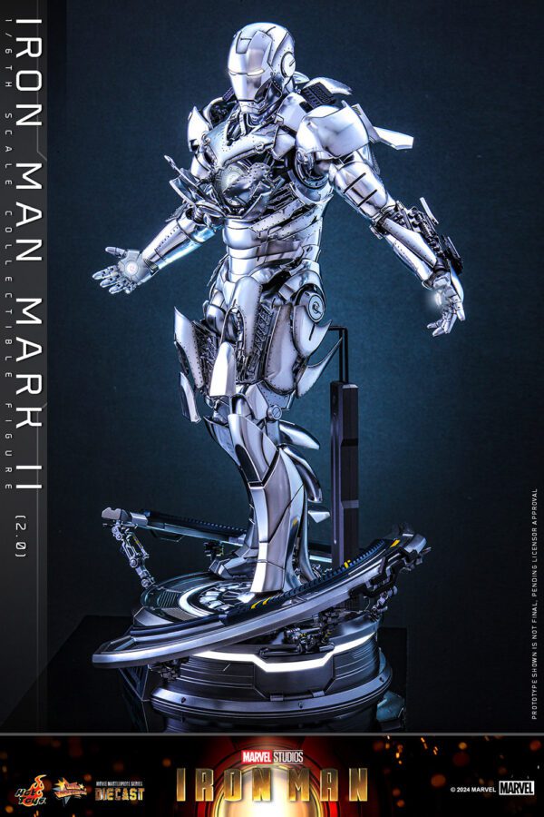 MARVEL HOT TOYS 12" IRON MAN MARK II (2) 2.0 1/6 DIECAST FIG MMS733D59 AVENGERS - Image 4