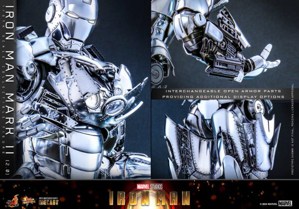 MARVEL HOT TOYS 12" IRON MAN MARK II (2) 2.0 1/6 DIECAST FIG MMS733D59 AVENGERS - Image 11