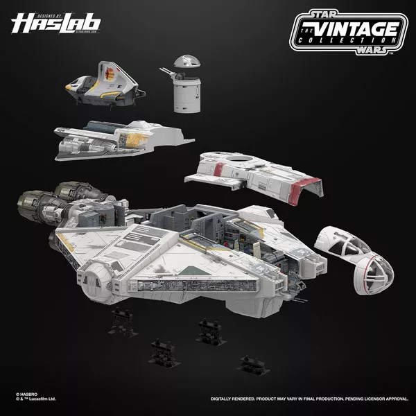 HASBRO HASLAB STAR WARS REBELS THE GHOST VINTAGE SERIES COMPLETE SHIP AND FIGURES - Image 2