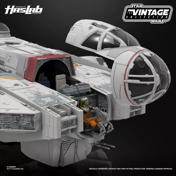 HASBRO HASLAB STAR WARS REBELS THE GHOST VINTAGE SERIES COMPLETE SHIP AND FIGURES - Image 3