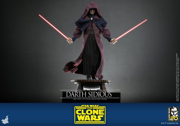 HOT TOYS 12" STAR WARS THE CLONES WARS DARTH SIDIOUS SIXTH 1/6TH SCALE FIGURE TMS102 - Image 5