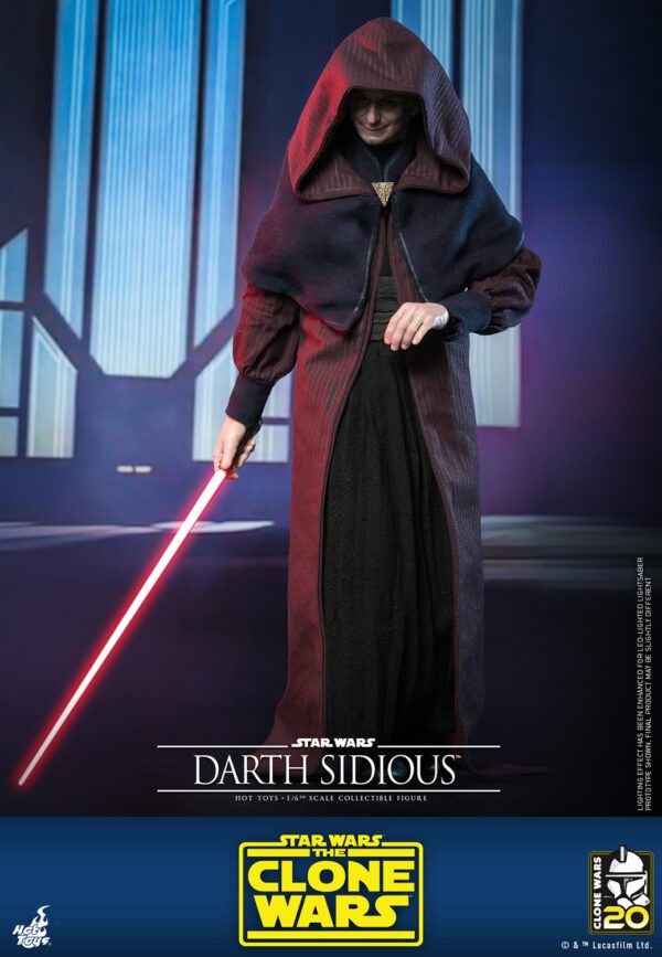 HOT TOYS 12" STAR WARS THE CLONES WARS DARTH SIDIOUS SIXTH 1/6TH SCALE FIGURE TMS102