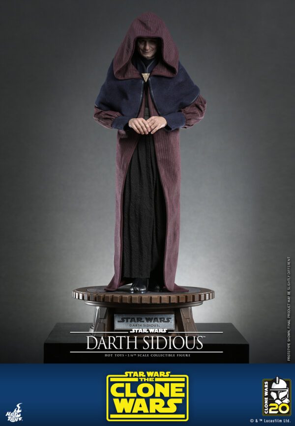 HOT TOYS 12" STAR WARS THE CLONES WARS DARTH SIDIOUS SIXTH 1/6TH SCALE FIGURE TMS102 - Image 8