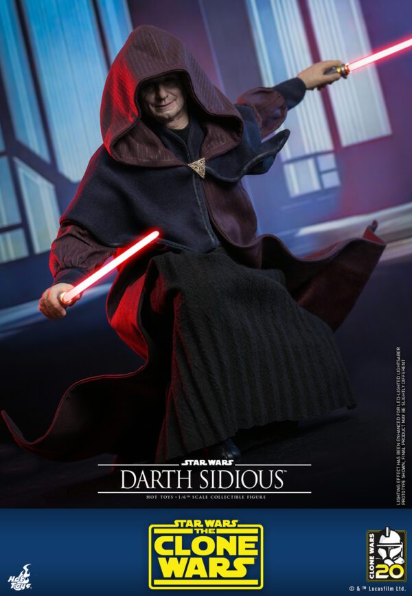 HOT TOYS 12" STAR WARS THE CLONES WARS DARTH SIDIOUS SIXTH 1/6TH SCALE FIGURE TMS102 - Image 21