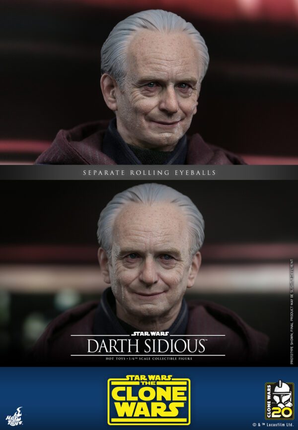 HOT TOYS 12" STAR WARS THE CLONES WARS DARTH SIDIOUS SIXTH 1/6TH SCALE FIGURE TMS102 - Image 20