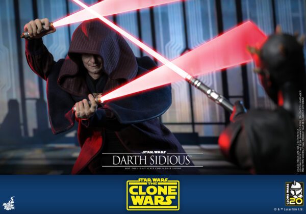 HOT TOYS 12" STAR WARS THE CLONES WARS DARTH SIDIOUS SIXTH 1/6TH SCALE FIGURE TMS102 - Image 12