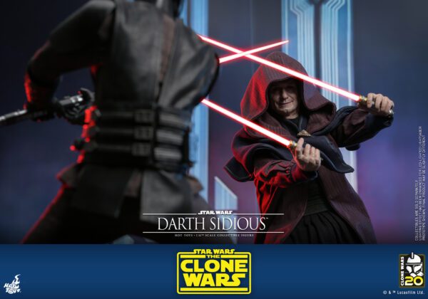 HOT TOYS 12" STAR WARS THE CLONES WARS DARTH SIDIOUS SIXTH 1/6TH SCALE FIGURE TMS102 - Image 13