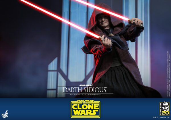 HOT TOYS 12" STAR WARS THE CLONES WARS DARTH SIDIOUS SIXTH 1/6TH SCALE FIGURE TMS102 - Image 10