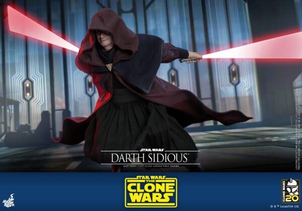 HOT TOYS 12" STAR WARS THE CLONES WARS DARTH SIDIOUS SIXTH 1/6TH SCALE FIGURE TMS102 - Image 14