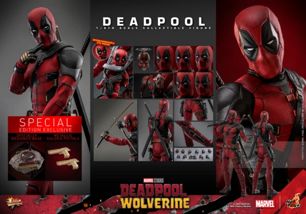 HOT TOYS 12" MARVEL STUDIOS DEADPOOL & WOLVERINE DEADPOOL 1/6TH SIXTH SCALE FIGURE MMS746B SPECIAL EDITION - Image 2