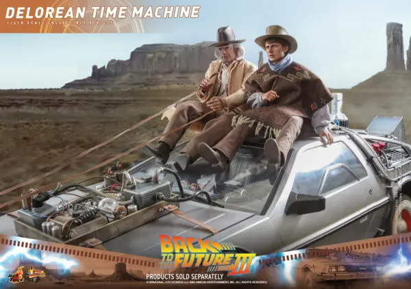 HOT TOYS 12" BACK TO THE FUTURE PART 3 DELOREAN TIME MACHINE 1/6 SCALE CAR BTTF 3 MMS738 - Image 5