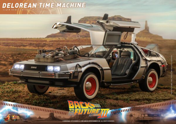 HOT TOYS 12" BACK TO THE FUTURE PART 3 DELOREAN TIME MACHINE 1/6 SCALE CAR BTTF 3 MMS738