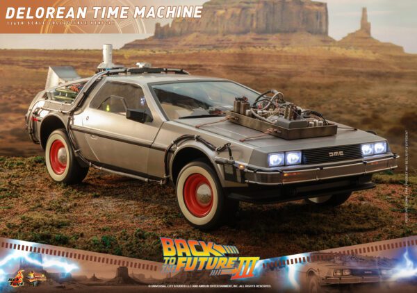 HOT TOYS 12" BACK TO THE FUTURE PART 3 DELOREAN TIME MACHINE 1/6 SCALE CAR BTTF 3 MMS738 - Image 14