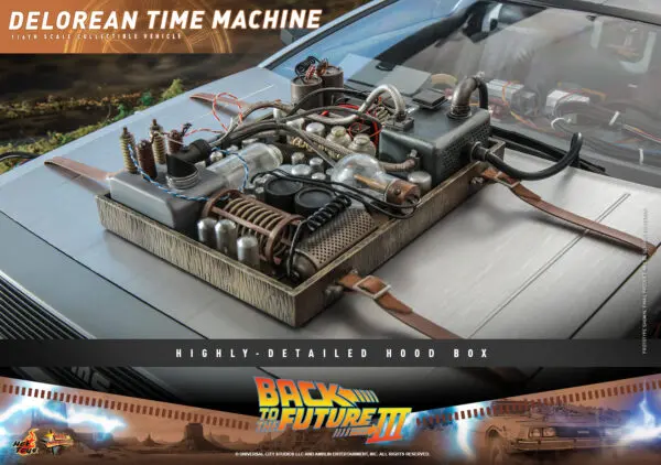 HOT TOYS 12" BACK TO THE FUTURE PART 3 DELOREAN TIME MACHINE 1/6 SCALE CAR BTTF 3 MMS738 - Image 12