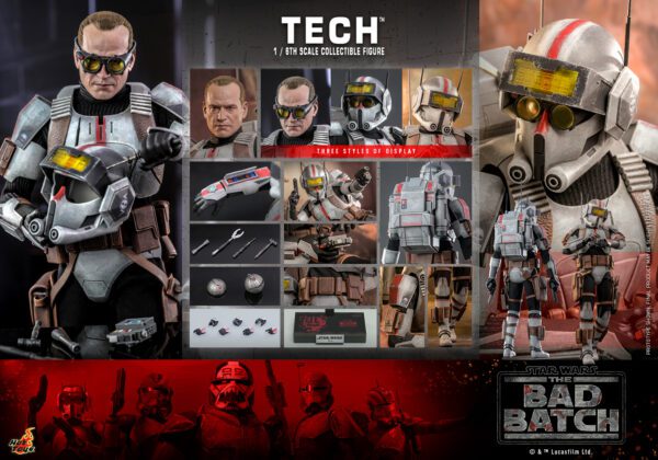 HOT TOYS 12" STAR WARS THE BAD BATCH TECH SIXTH 1/6TH SCALE FIGURE TMS098 IN STOCK - Image 2