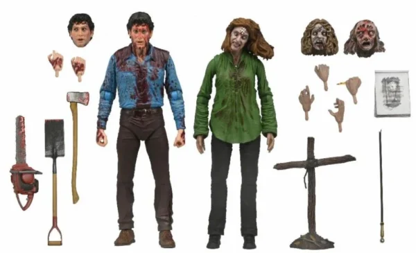 NECA ULTIMATE THE EVIL DEAD ASH & CHERYL 7" ACTION FIGURE SET