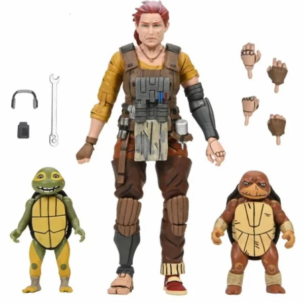 NECA TMNT 7" THE LAST RONIN THE LOST YEARS GRAMMY APRIL & YI & MOJI ACTION FIGURE SET