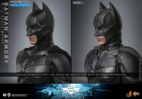 HOT TOYS 12" DC COMICS THE DARK KNIGHT RISES BATMAN ARMORY WITH BRUCE WAYNE 1/6TH FIGURE SET MMS702 - Image 9