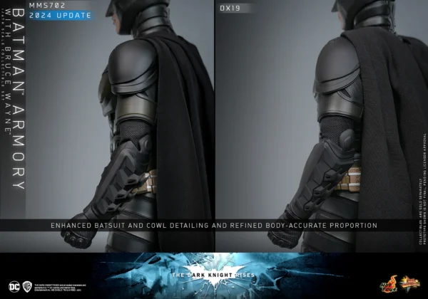 HOT TOYS 12" DC COMICS THE DARK KNIGHT RISES BATMAN ARMORY WITH BRUCE WAYNE 1/6TH FIGURE SET MMS702 - Image 4