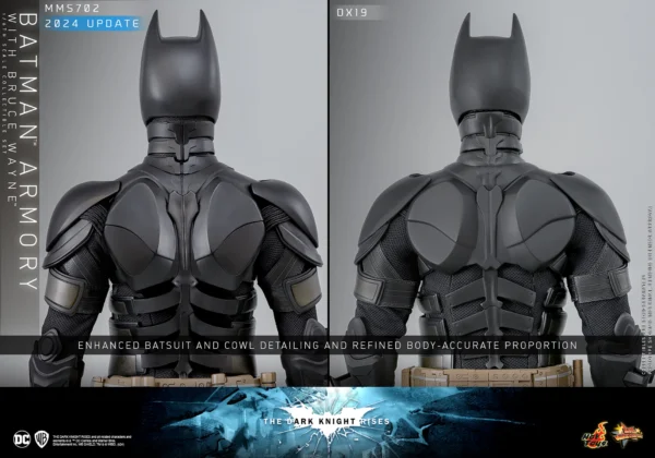 HOT TOYS 12" DC COMICS THE DARK KNIGHT RISES BATMAN ARMORY WITH BRUCE WAYNE 1/6TH FIGURE SET MMS702 - Image 5