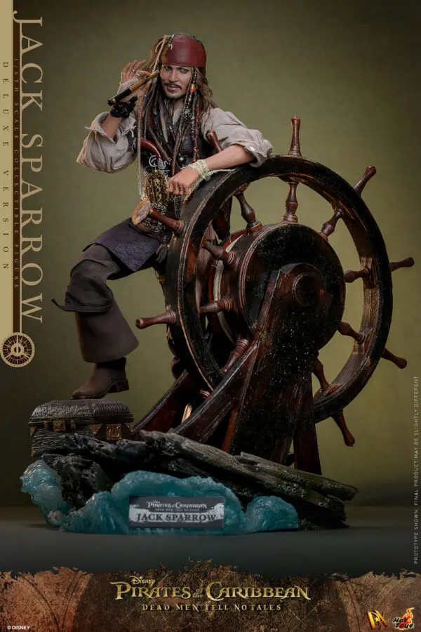 HOT TOYS 12″ DISNEY PIRATES OF THE CARIBBEAN DMTNT JACK SPARROW DELUXE SIXTH SCALE FIG DX38