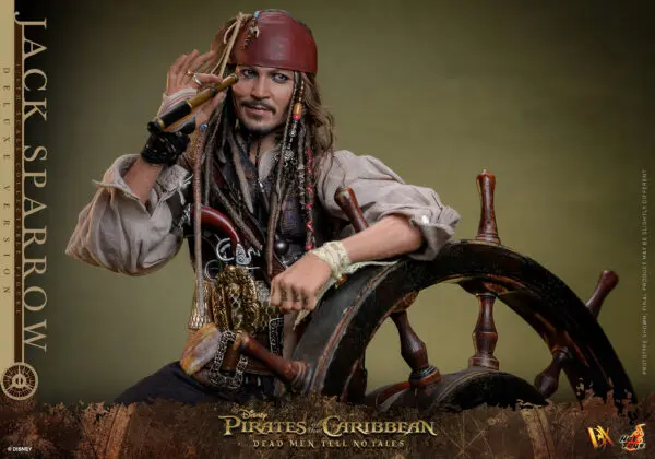 HOT TOYS 12″ DISNEY PIRATES OF THE CARIBBEAN DMTNT JACK SPARROW DELUXE SIXTH SCALE FIG DX38 - Image 5