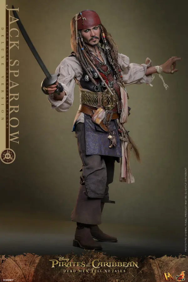 HOT TOYS 12″ DISNEY PIRATES OF THE CARIBBEAN DMTNT JACK SPARROW DELUXE SIXTH SCALE FIG DX38 - Image 21