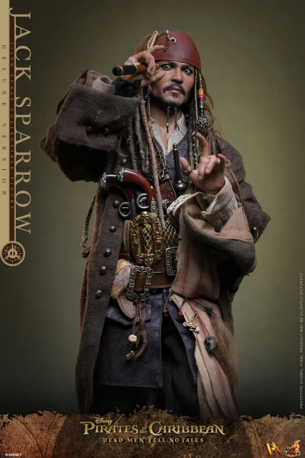 HOT TOYS 12″ DISNEY PIRATES OF THE CARIBBEAN DMTNT JACK SPARROW DELUXE SIXTH SCALE FIG DX38 - Image 9