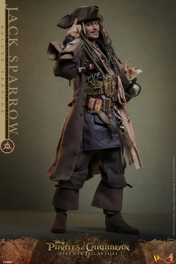 HOT TOYS 12″ DISNEY PIRATES OF THE CARIBBEAN DMTNT JACK SPARROW DELUXE SIXTH SCALE FIG DX38 - Image 10