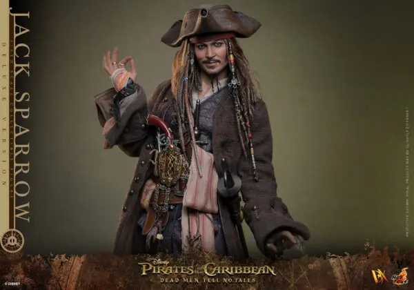 HOT TOYS 12″ DISNEY PIRATES OF THE CARIBBEAN DMTNT JACK SPARROW DELUXE SIXTH SCALE FIG DX38 - Image 11