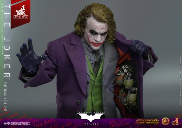 HOT TOYS 12" DC COMICS BATMAN THE DARK KNIGHT JOKER DX 33 HEATH LEDGER ARTISAN EDITION 1/6TH DX33AE - Image 10