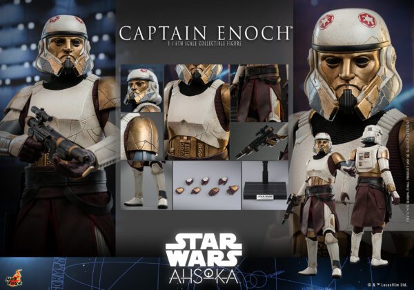 HOT TOYS 12" STAR WARS AHSOKA CAPTAIN ENOCH 1/6 SCALE FIGURE TMS120 - Image 2