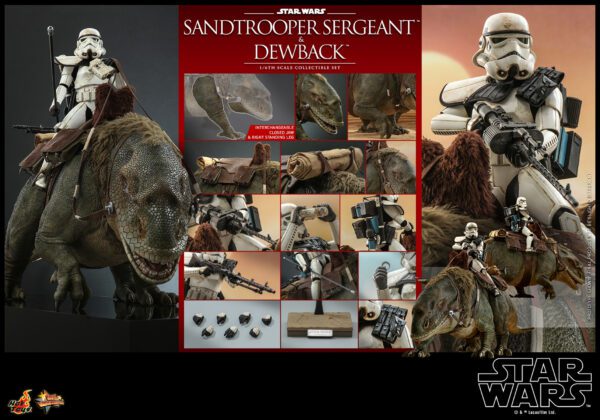 HOT TOYS 12" STAR WARS SANDTROOPER SERGEANT & DEWBACK DELUXE 1/6TH SIXTH SCALE SET MMS722 ANH - Image 5