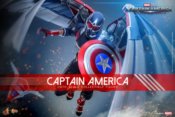 HOT TOYS 12″ MARVEL STUDIOS CAPTAIN AMERICA BRAVE NEW WORLD FALCON SAM WILSON SIXTH SCALE FIG MMS779 - Image 6