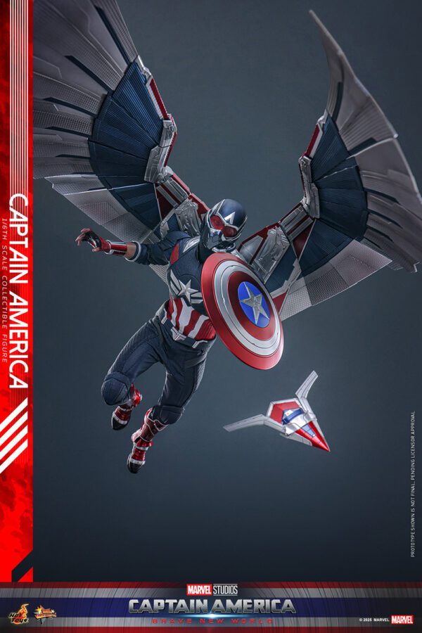 HOT TOYS 12″ MARVEL STUDIOS CAPTAIN AMERICA BRAVE NEW WORLD FALCON SAM WILSON SIXTH SCALE FIG MMS779 - Image 4