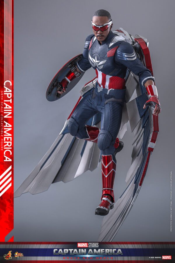 HOT TOYS 12″ MARVEL STUDIOS CAPTAIN AMERICA BRAVE NEW WORLD FALCON SAM WILSON SIXTH SCALE FIG MMS779 - Image 2