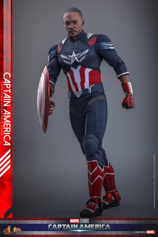 HOT TOYS 12″ MARVEL STUDIOS CAPTAIN AMERICA BRAVE NEW WORLD FALCON SAM WILSON SIXTH SCALE FIG MMS779 - Image 18
