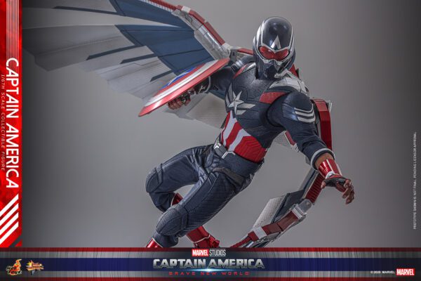 HOT TOYS 12″ MARVEL STUDIOS CAPTAIN AMERICA BRAVE NEW WORLD FALCON SAM WILSON SIXTH SCALE FIG MMS779 - Image 7