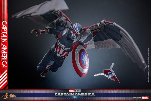 HOT TOYS 12″ MARVEL STUDIOS CAPTAIN AMERICA BRAVE NEW WORLD FALCON SAM WILSON SIXTH SCALE FIG MMS779 - Image 15