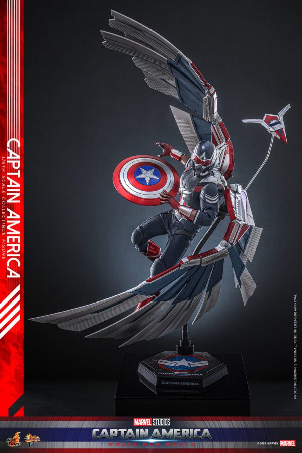 HOT TOYS 12″ MARVEL STUDIOS CAPTAIN AMERICA BRAVE NEW WORLD FALCON SAM WILSON SIXTH SCALE FIG MMS779 - Image 13