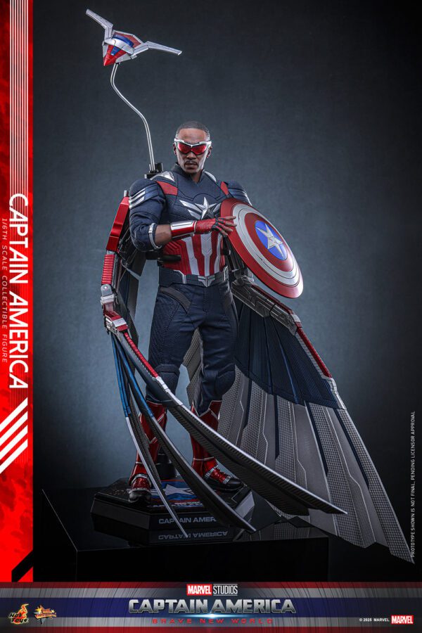 HOT TOYS 12″ MARVEL STUDIOS CAPTAIN AMERICA BRAVE NEW WORLD FALCON SAM WILSON SIXTH SCALE FIG MMS779 - Image 12