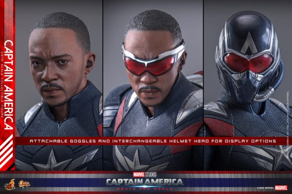 HOT TOYS 12″ MARVEL STUDIOS CAPTAIN AMERICA BRAVE NEW WORLD FALCON SAM WILSON SIXTH SCALE FIG MMS779 - Image 16