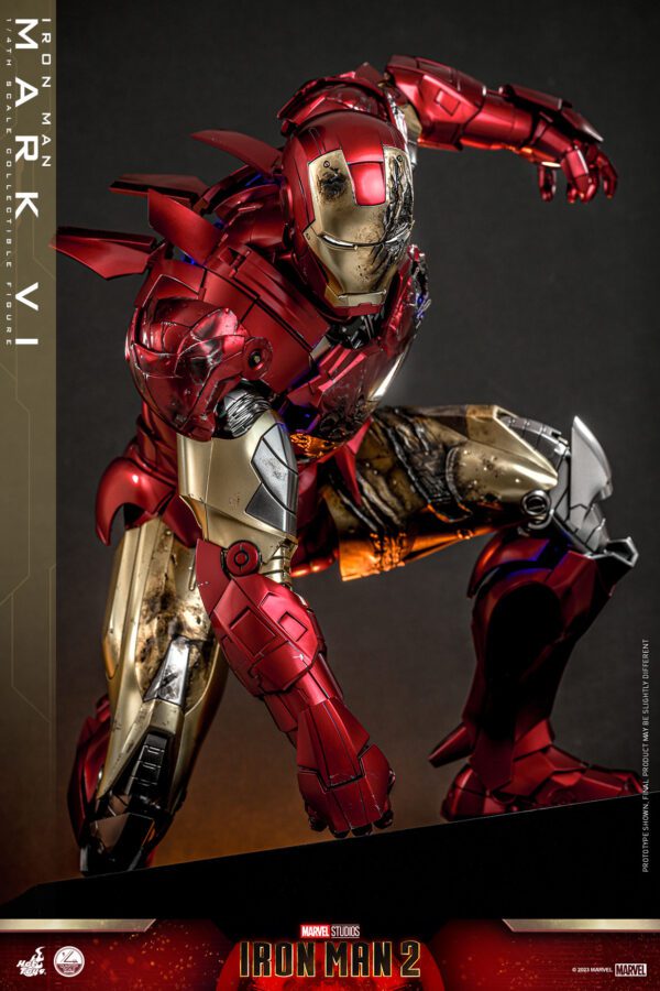 NEW HOT TOYS MARVEL STUDIOS 19" IRON MAN 2 IRON MAN MARK VI 1/4 SCALE SET QS025