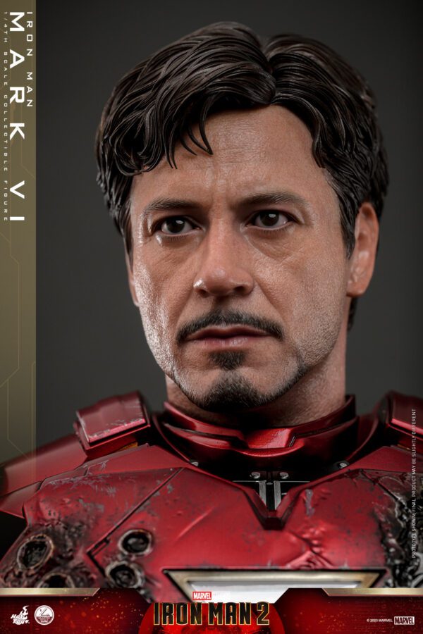 NEW HOT TOYS MARVEL STUDIOS 19" IRON MAN 2 IRON MAN MARK VI 1/4 SCALE SET QS025 - Image 13